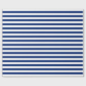 Blue and White Stripes ラッピングペーパー (フラット)