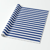 Blue and White Stripes ラッピングペーパー (アンロールド)