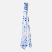 Blue and White Tie Dye ネクタイ (正面)