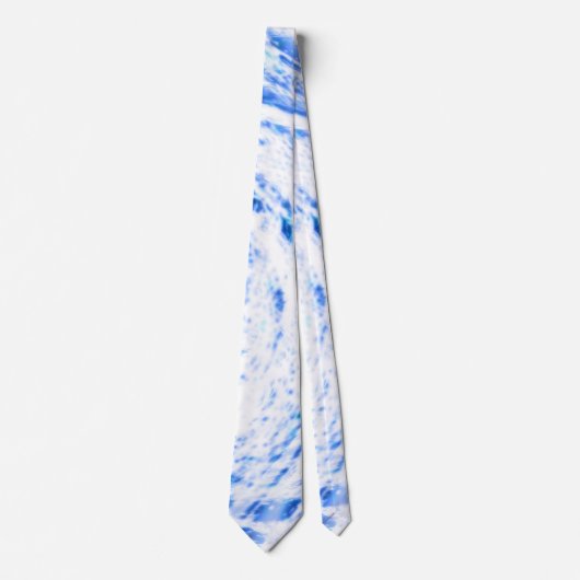 Blue and White Tie Dye ネクタイ (正面)