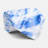 Blue and White Tie Dye ネクタイ (ロール)
