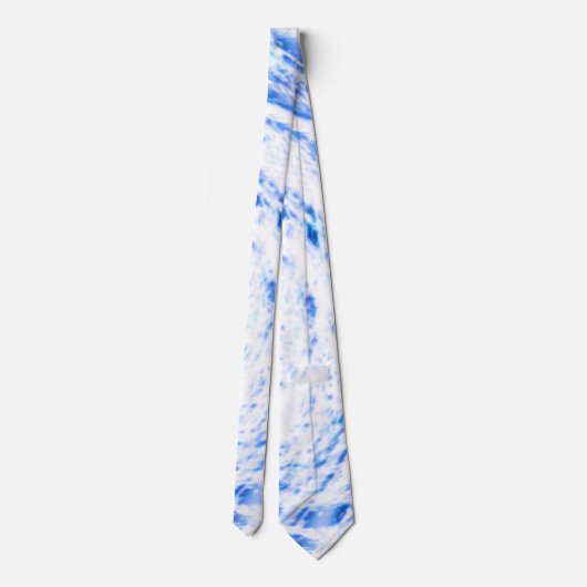 Blue and White Tie Dye ネクタイ (裏面)