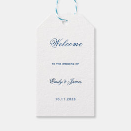 Blue and White Wedding ギフトタグ