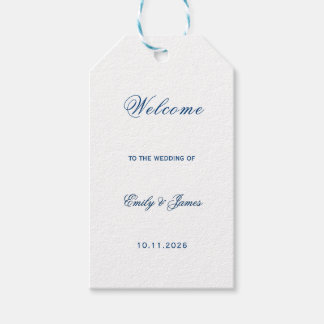 Blue and White Wedding ギフトタグ