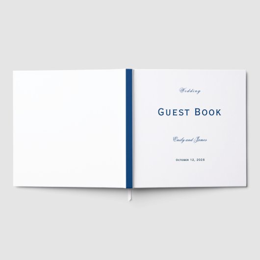 Blue and White Wedding ゲストブック (全面)