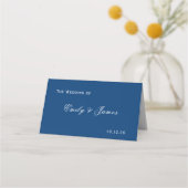 Blue and White Wedding プレイスカード (裏面)