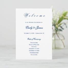 Blue and White Wedding プログラム
