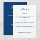 Blue and White Wedding  メニュー (正面/裏面)