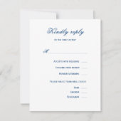 Blue and White Wedding 出欠カード (正面)