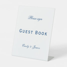 Blue and White Wedding 台座サイン