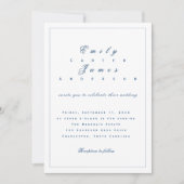 Blue and White Wedding Invitation 招待状 (正面)