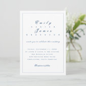 Blue and White Wedding Invitation 招待状 (スタンド正面)