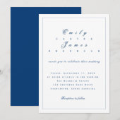 Blue and White Wedding Invitation 招待状 (正面/裏面)