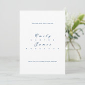 Blue and White Wedding Invitation 招待状 (スタンド正面)