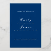 Blue and White Wedding Invitation 箔招待状 (正面)
