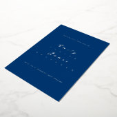 Blue and White Wedding Invitation 箔招待状 (回転した状態)