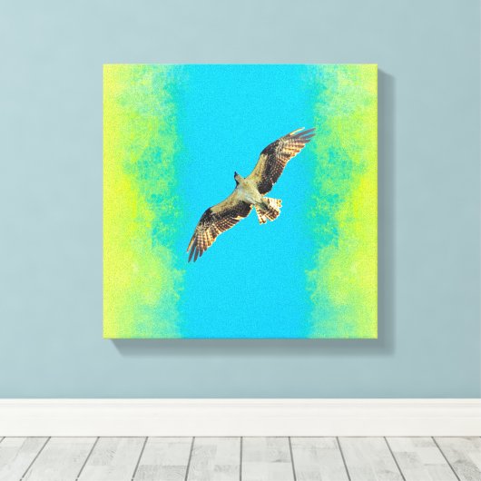 Blue and yellow キャンバスプリント (インサイチュ (ウッドフロア))