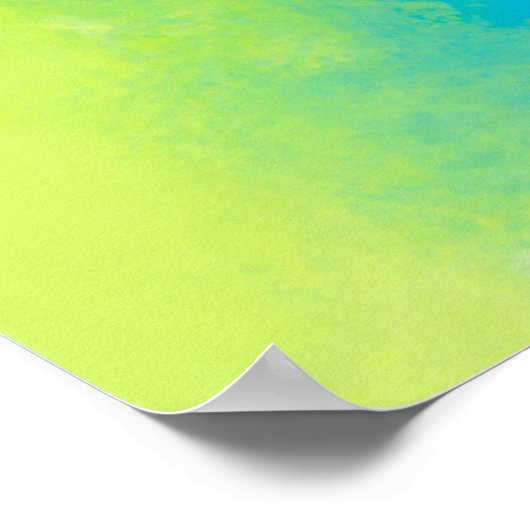 Blue and yellow ポスター (角)