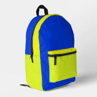 Blue and Yellow Backpack プリントバックパック