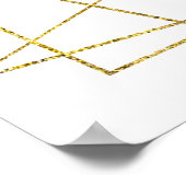 Blue and Yellow Floral Bridal Shower Welcome ポスター (角)