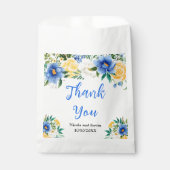Blue and Yellow Floral Wedding フェイバーバッグ (正面)