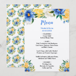 Blue and Yellow Floral Wedding メニュー