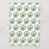 Blue and Yellow Floral Wedding メニュー (裏面)