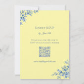 Blue and Yellow Floral Wedding Invitation 招待状 (裏面)