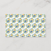 Blue and Yellow Floral Wedding Registry エンクロージャーカード (裏面)