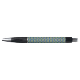 Blue and Yellow Geometric Pattern Pen ボールペン