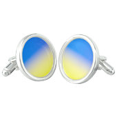 Blue and Yellow Gradient Ukraine Inspired Peace ネクタイ