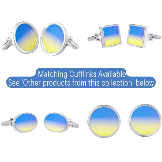 Blue and Yellow Gradient Ukraine Inspired Peace ネクタイ