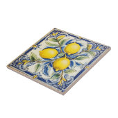 Blue and Yellow Lemon Decorative Tile タイル (側面)