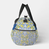 Blue and Yellow Mediterranean Tile Pattern ダッフルバッグ (右)