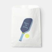 Blue and Yellow Pickleball Paddle Personalized フェイバーバッグ (正面)