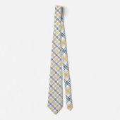 Blue and Yellow Plaid Necktie Tie ネクタイ (正面)
