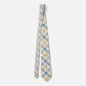 Blue and Yellow Plaid Necktie Tie ネクタイ (裏面)