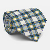 Blue and Yellow Plaid Necktie Tie ネクタイ (ロール)