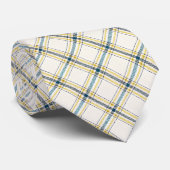 Blue and Yellow Plaid Necktie Tie ネクタイ (ロール)