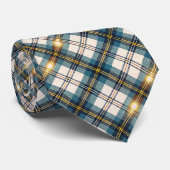 Blue and Yellow Plaid Necktie Tie ネクタイ (ロール)