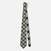 Blue and Yellow Plaid Necktie Tie ネクタイ (正面)