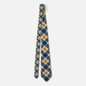 Blue and Yellow Plaid Necktie Tie ネクタイ (裏面)