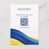 Blue and Yellow Registry & Honeymoon Fund エンクロージャーカード (正面)