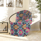 Blue and Yellow Stylish Bohemian フリースブランケット