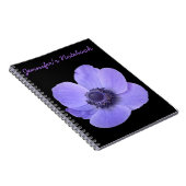 Blue Anemoneカスタマイズ可能なノートブック ノートブック (右側)