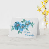 Blue Anemones Sympathy Card – Watercolor カード (黄色い花)