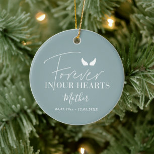 Blue angel wings Memorial Christmas Tree セラミックオーナメント