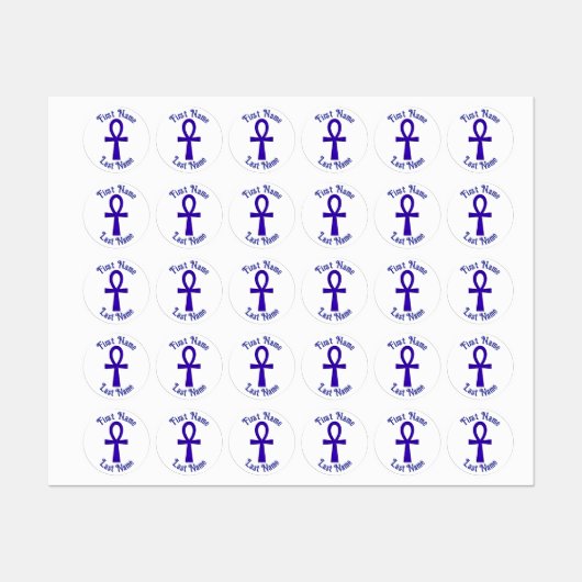 Blue Ankhサークルアパレルラベル ラベル (シート)