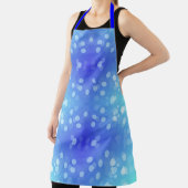 Blue apron with white polka dots エプロン (インサイチュ)