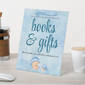 Blue Aqeeqah Baby boy books and gifts sign 台座サイン (インサイチュ)